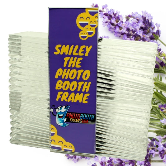 Acrylic picture frame with a strong magnet on back for refrigerators that holds photo booth pictures or inserts