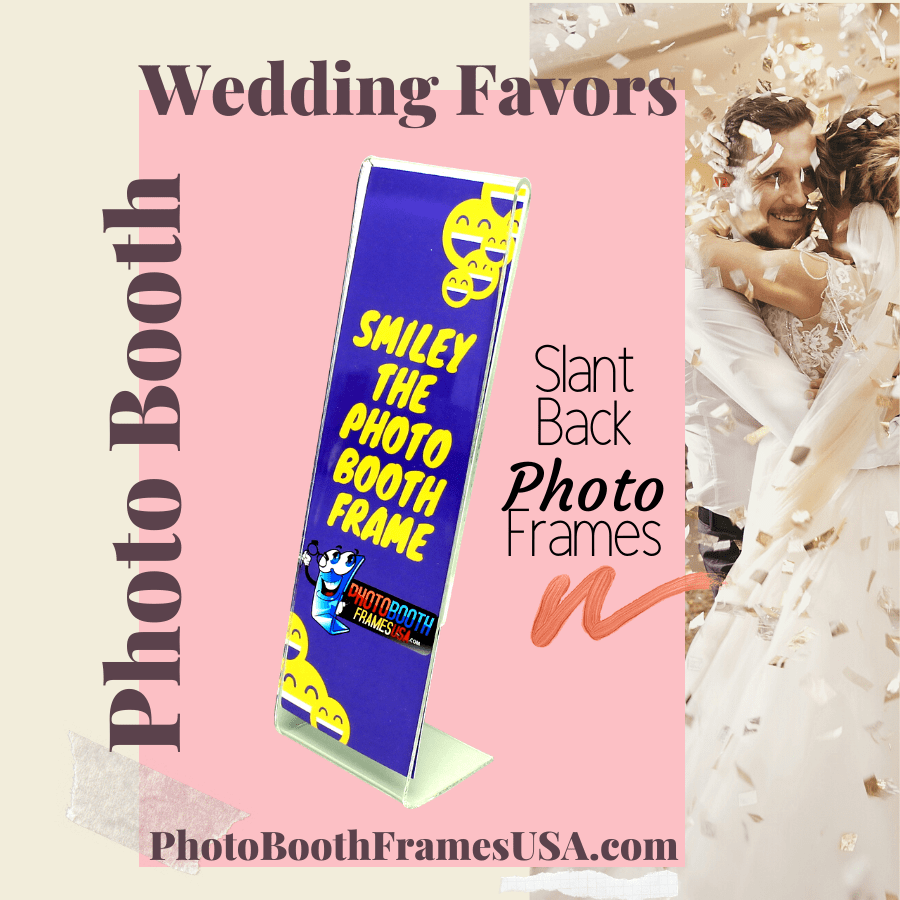 Slant back Photo booth wedding favors
